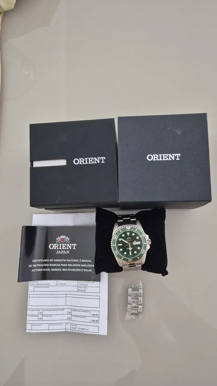 Relógio Orient Masculino Automático Verde F49ss027nh E1sx - Foto 2