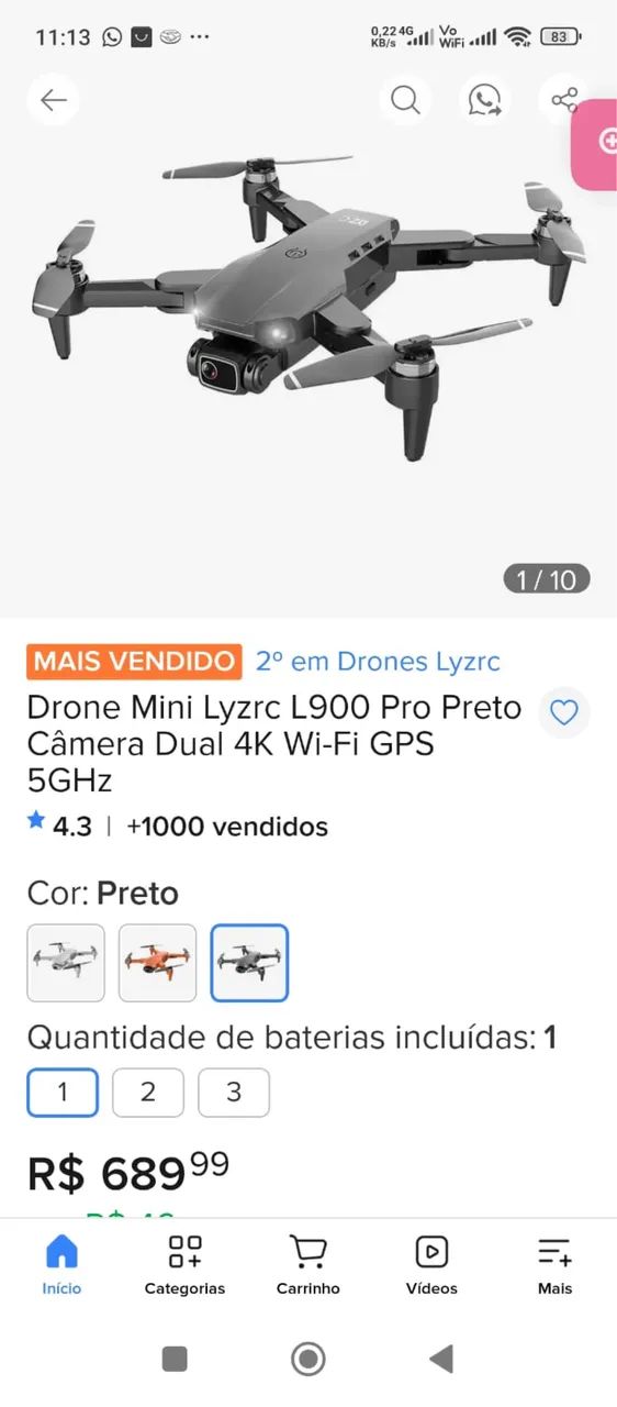 Drone Mini Lyzro L900 Pro - Foto 2