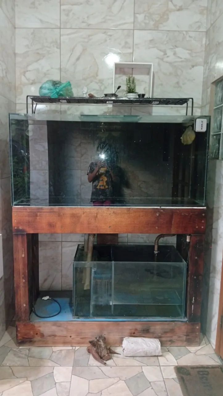 Aquário com móvel e sump
