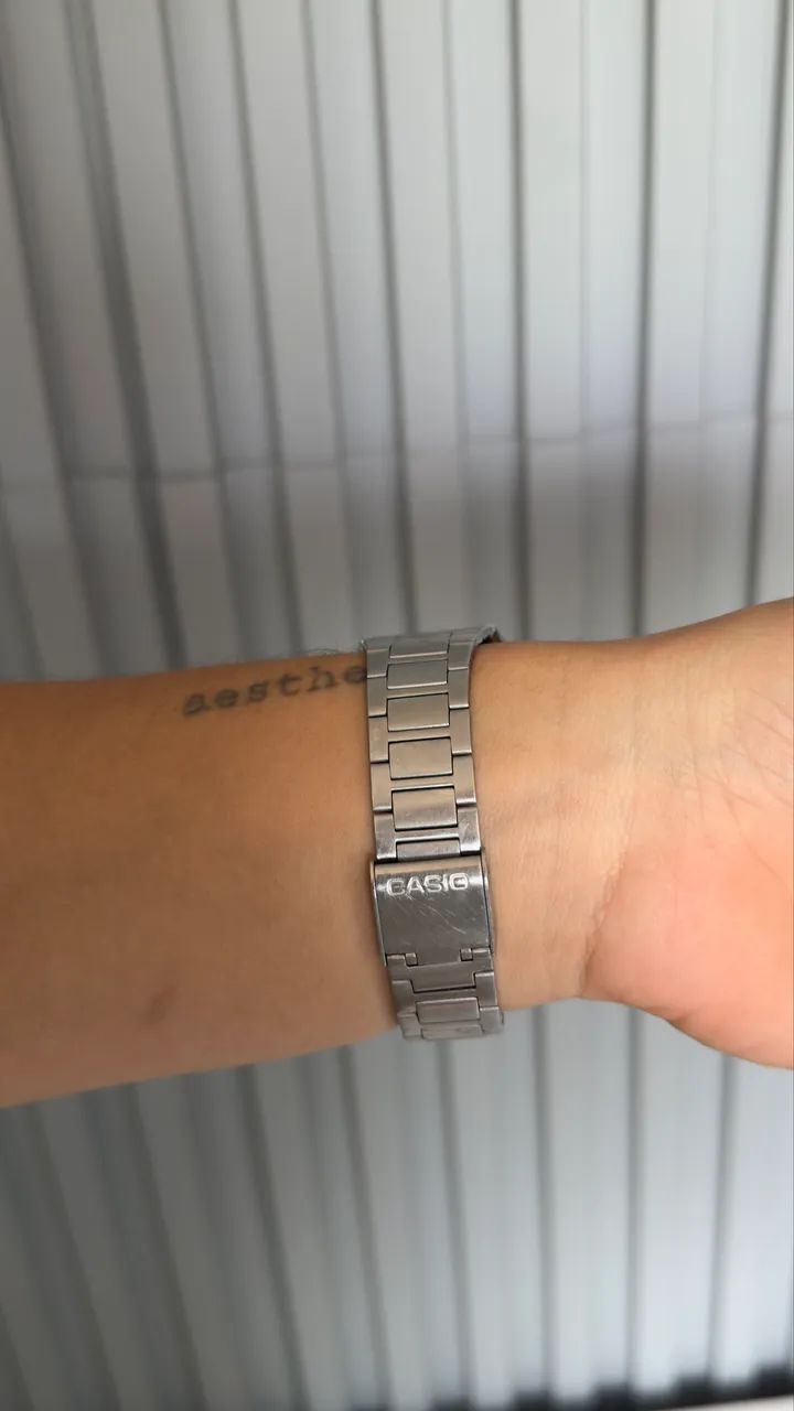 Relógio Casio Vintage A158W Original - Prata Retrô - Foto 3