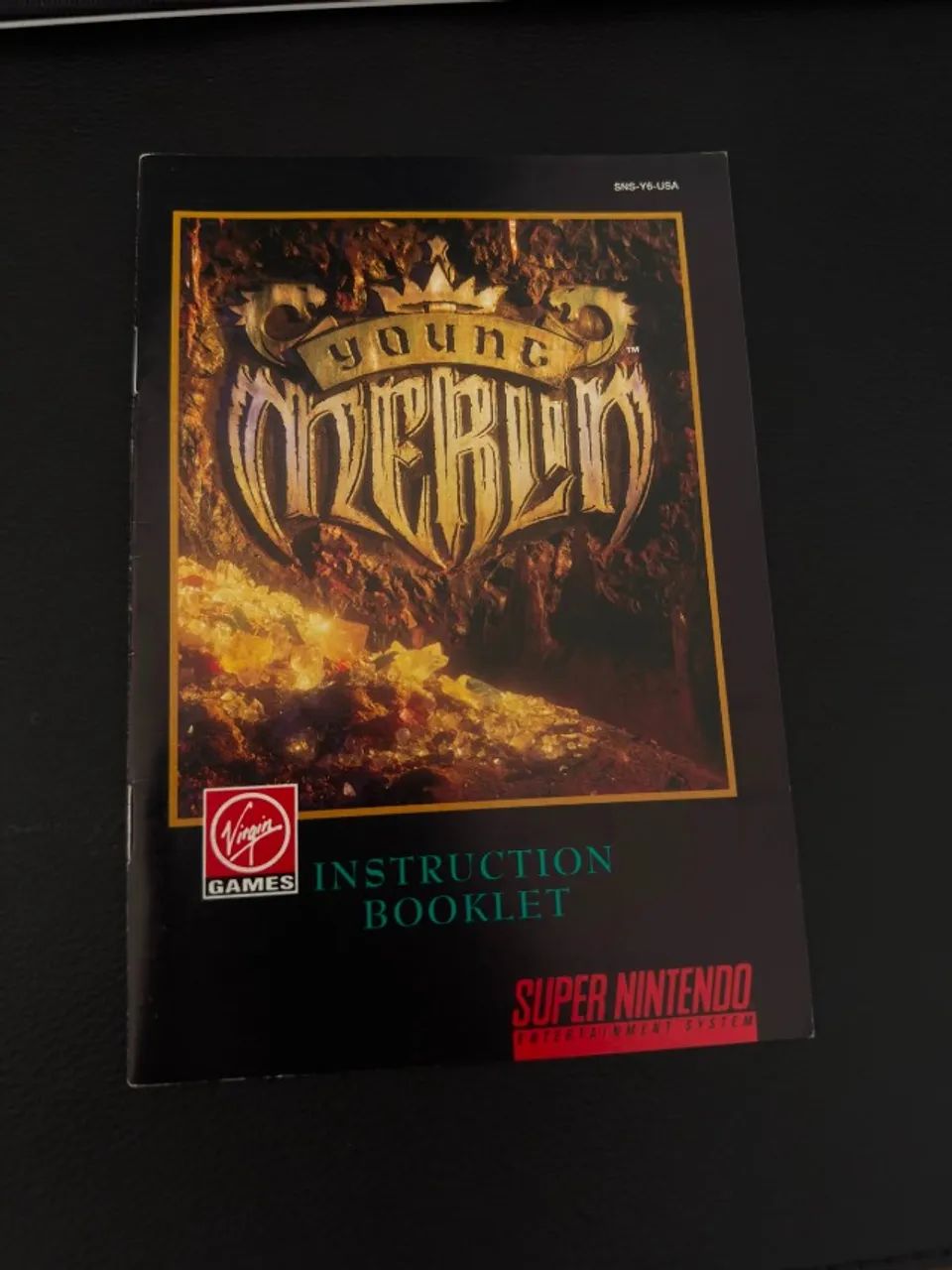 Manual Young Merlin Super Nintendo Original