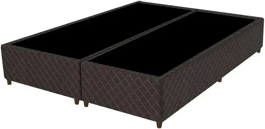 Cama Base Box Casal Marrom Cru