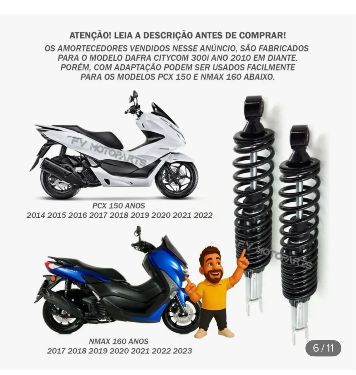 Par Amortecedor PCX 2014 a 2022 - Foto 3