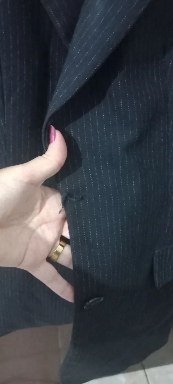 Blazer risco de giz tamanho P Zara - Foto 3