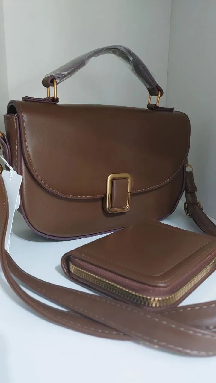 Bolsa couro fino nova com etiqueta  - Foto 2
