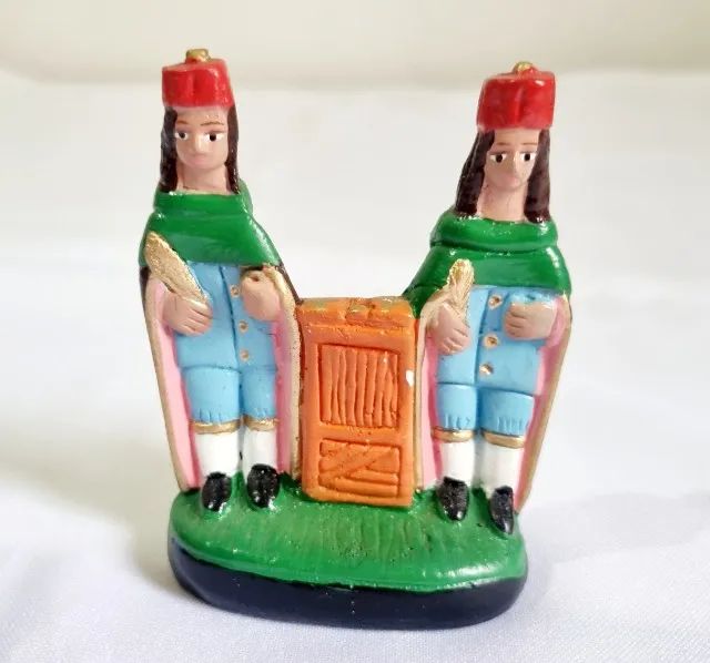 Imagem Cosme e Damião Erê 10cm em Gesso - Foto 5