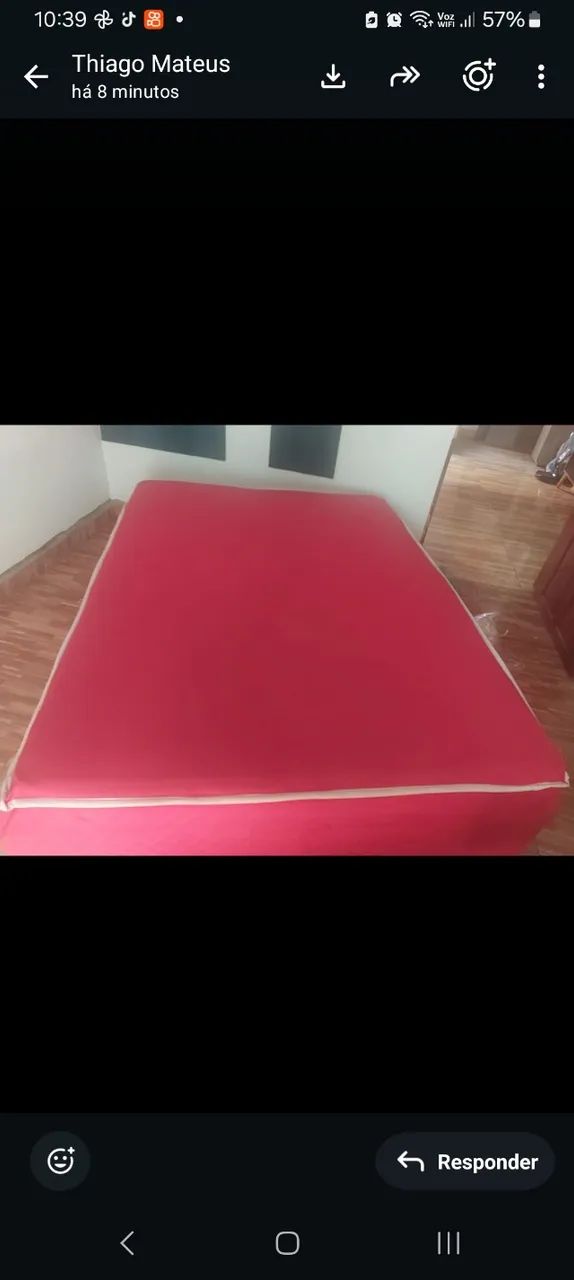 Cama de casal mola ensacada
