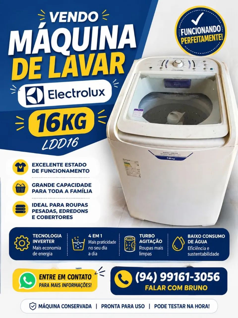 Maquina de lavar elétrolux 16kg - Foto 2
