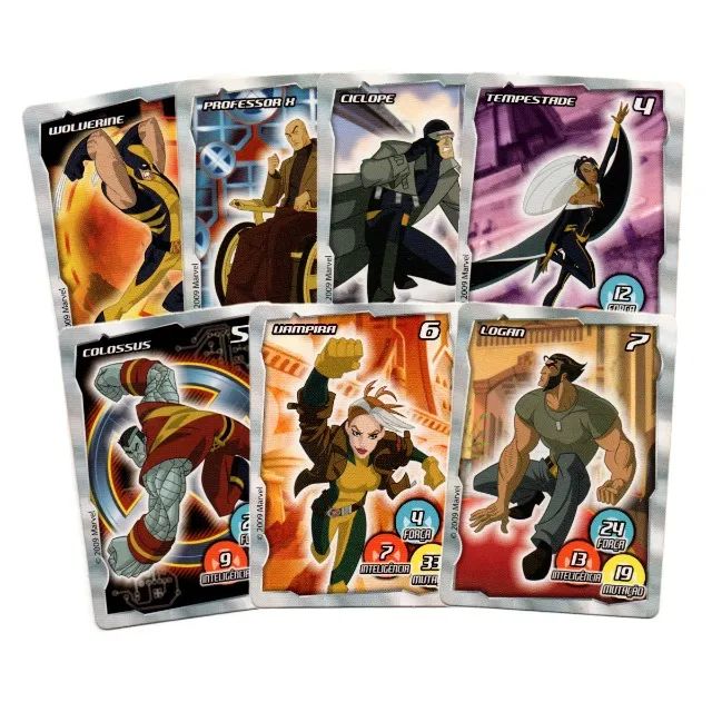 Cards Wolverine e X-men Elma Chips Original - 5 Unidades