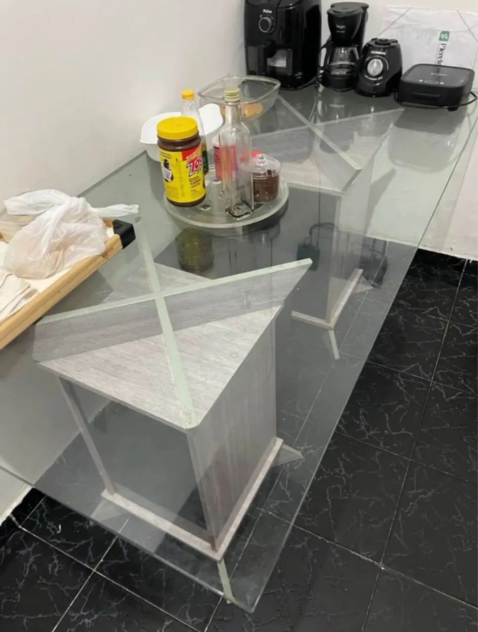 Mesa vidro 150cm