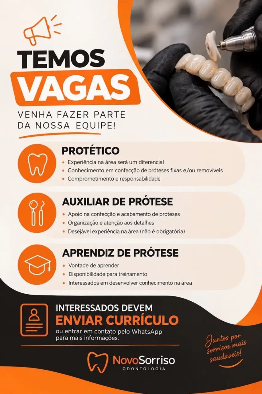 Vaga para PROTÉTICO 