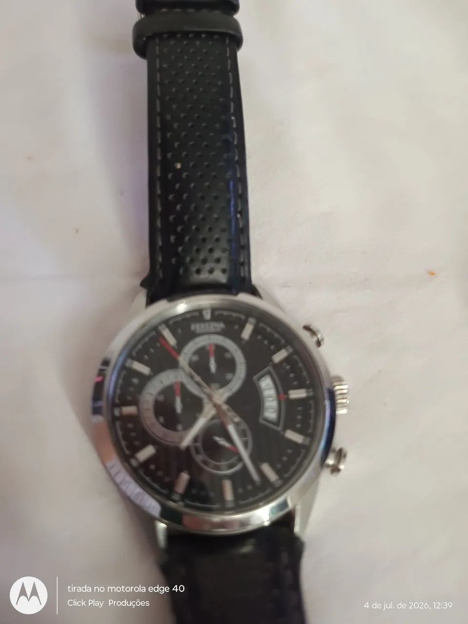 Relógio Festina Chronograph Pulseira Preta - Foto 2