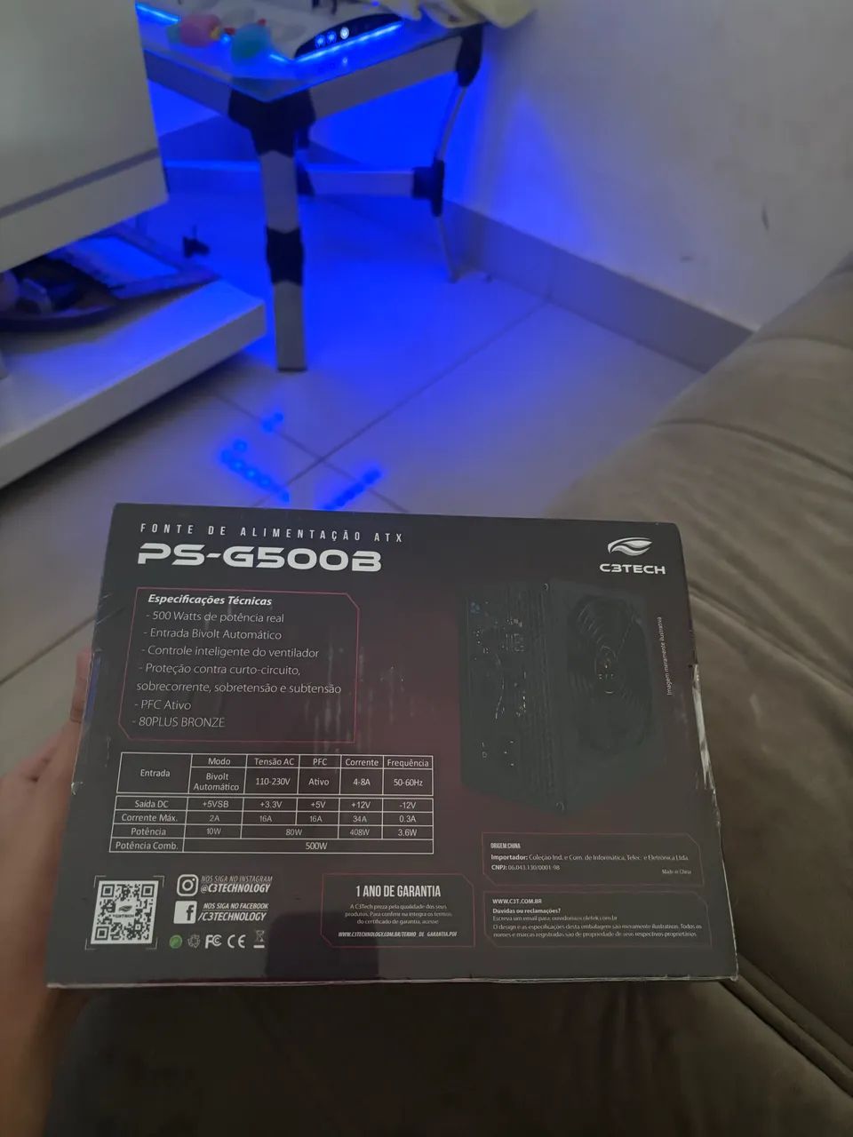 FONTE DE ALIMENTAÇÃO C3TECH PS-G500B 500W - Foto 4