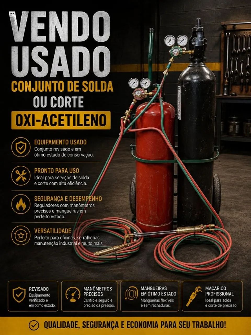 ? Conjunto de Solda e Corte Oxiacetileno