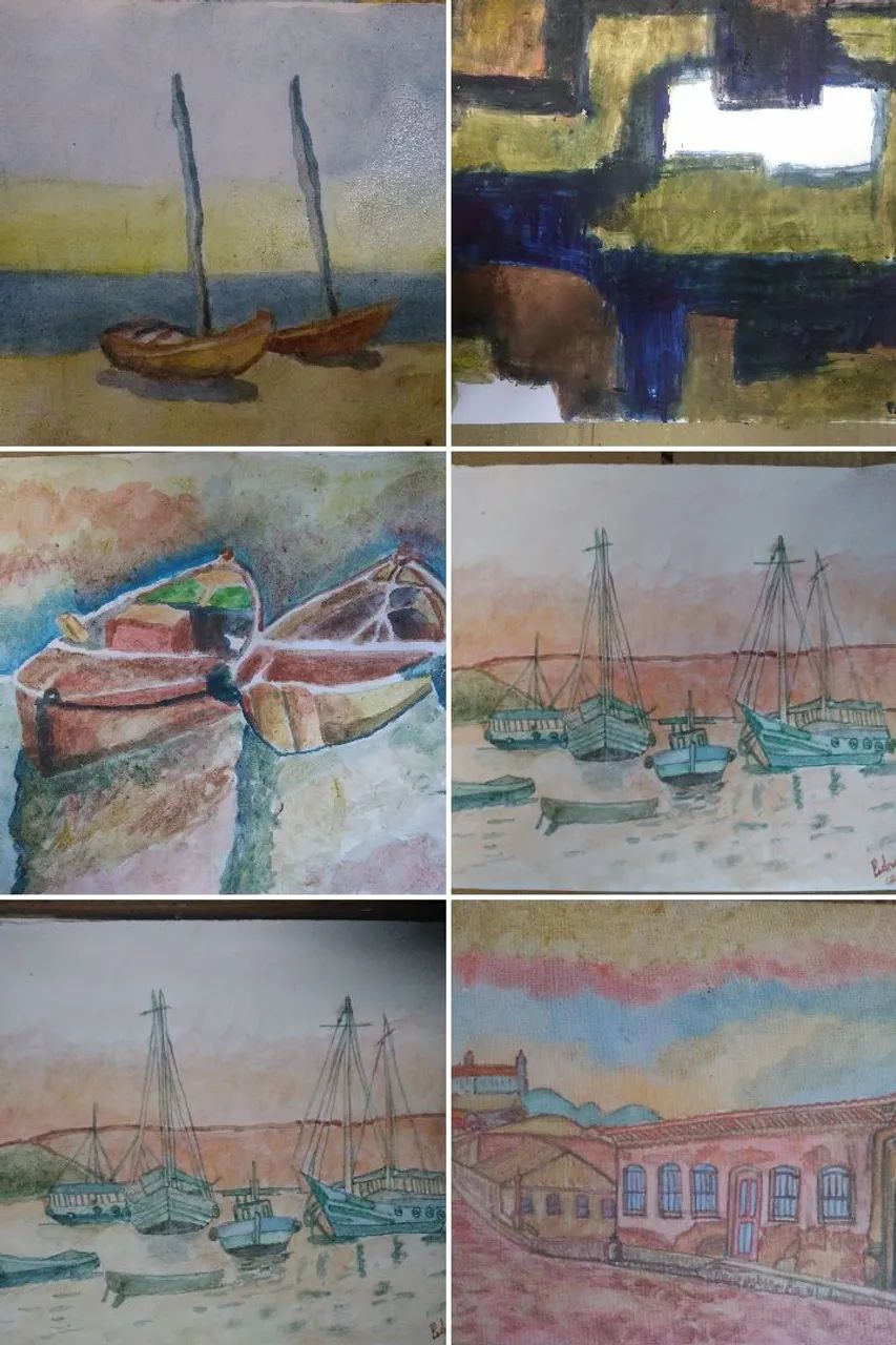 Pinturas em papel e em telas. - Foto 3