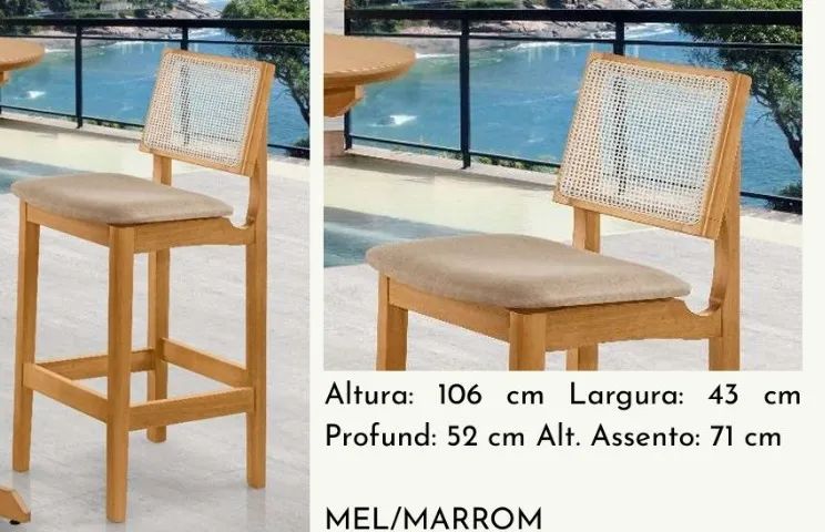 Conjunto Bistrô e Banqueta  -  Vellari Moveis - (Entrega imediata) - Foto 2