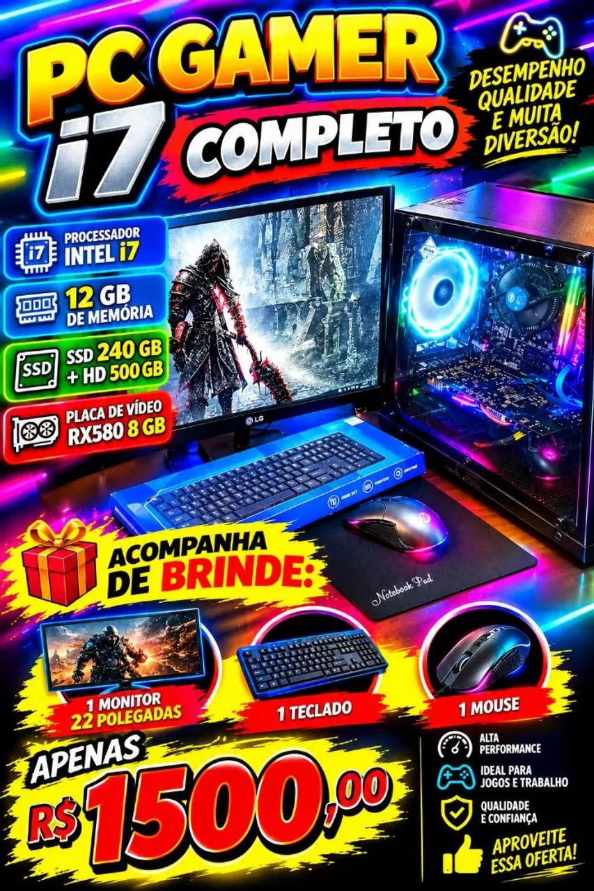 PC Gamer i7 completo 