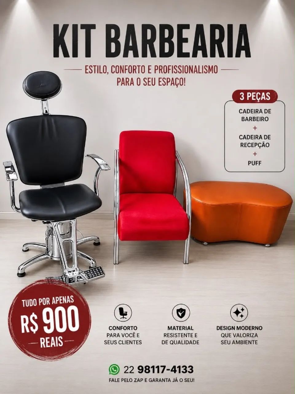 Kit barbearia 
