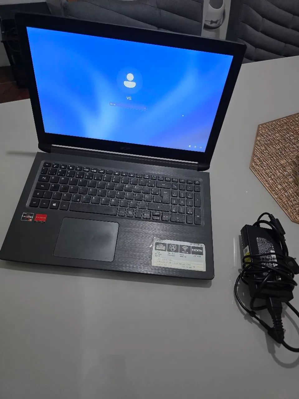 Notebook Gamer Acer Ryzen 5, 8gb Ram, SSD 240gb, 15,6" polegadas  - Foto 2