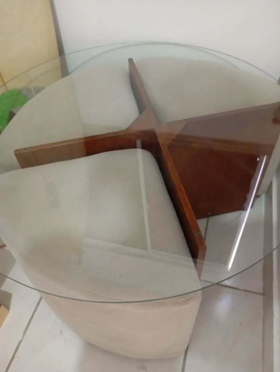 Mesa de centro de vidro