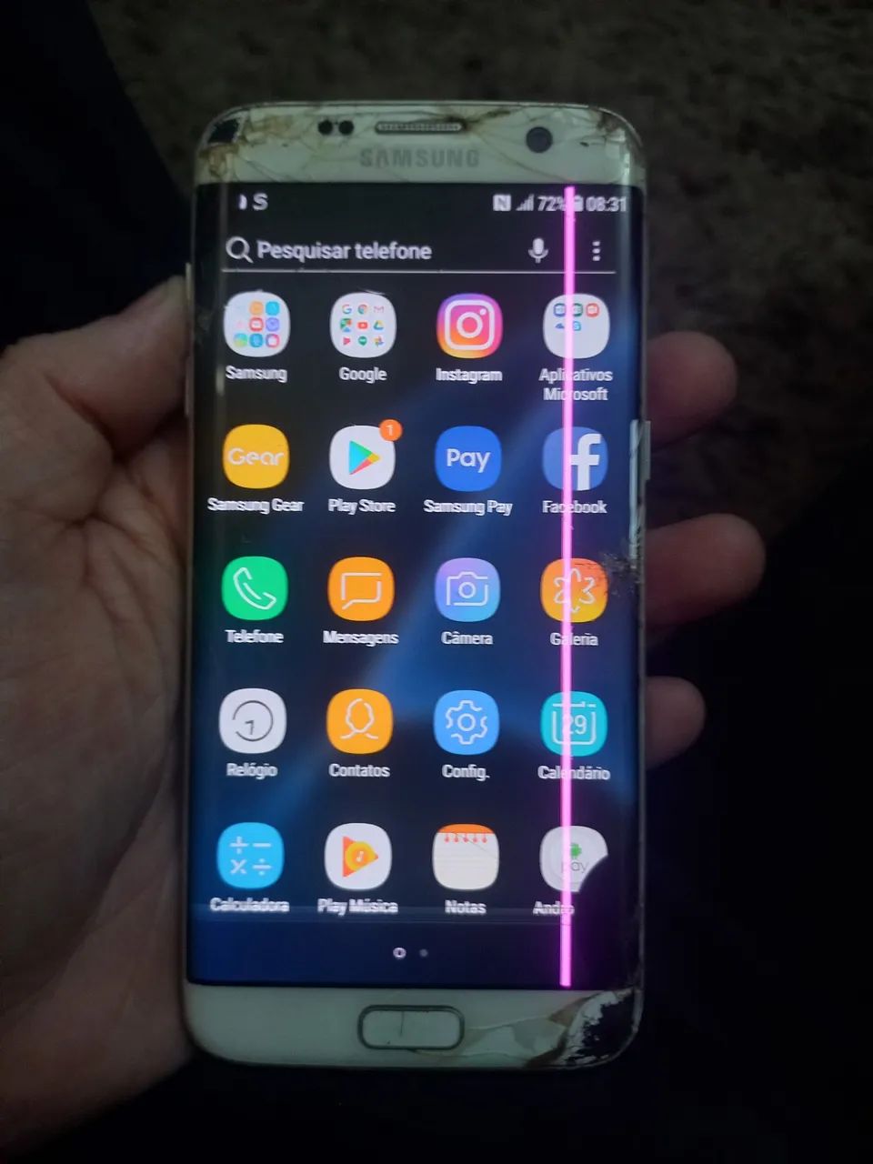 aSung S7 Edge para peças ou conserto. - Foto 2