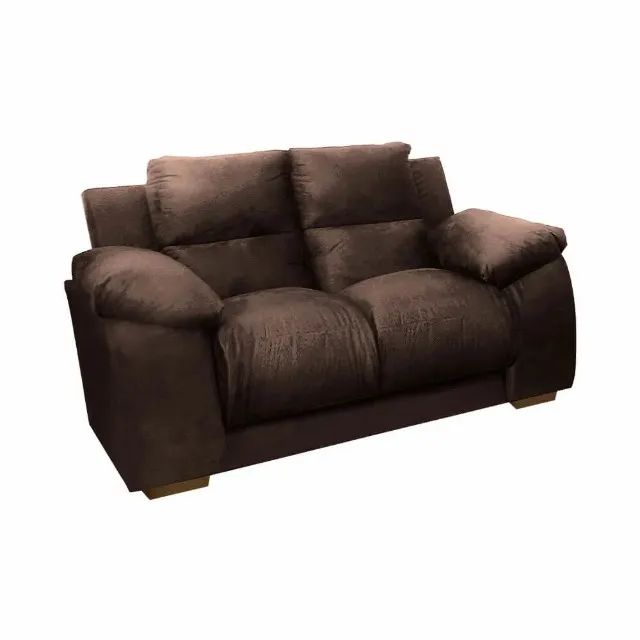 Sofa Luna Estofar 2 Lugares Tecido Veludo - Praia Moveis  - Foto 3