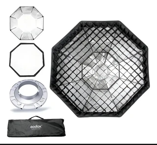 Softbox bowens com grid comeia godox 