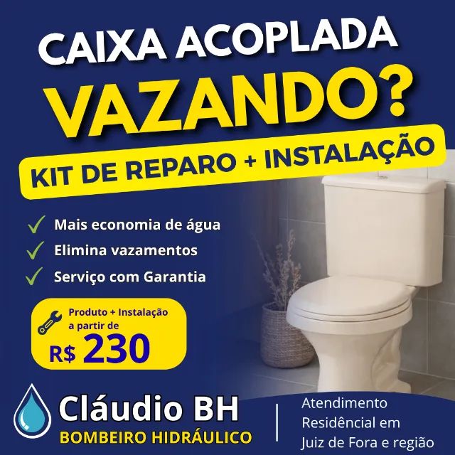Kit Reparo Caixa Acoplada + Instalação