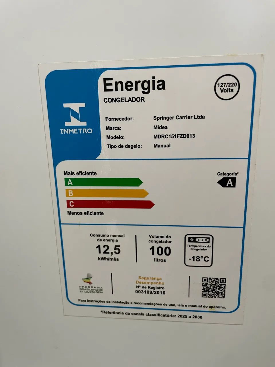 Frezzer midea 100 litros - Geladeiras e Freezers - Marechal