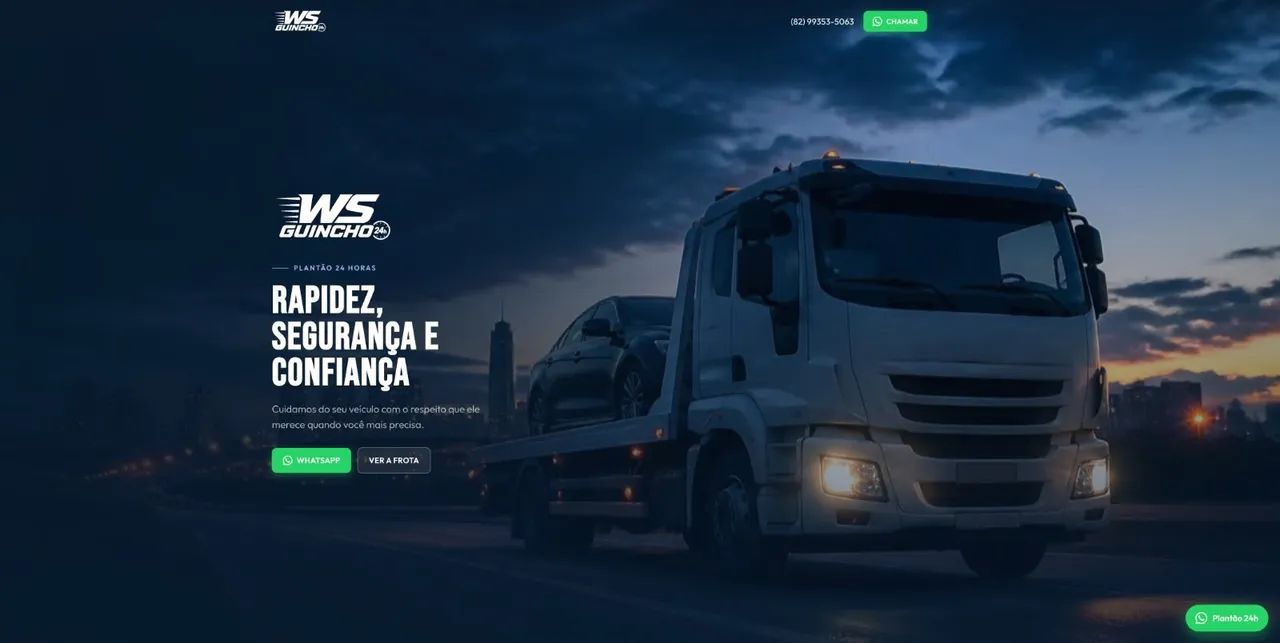 Serviço de transporte, guincho reboque