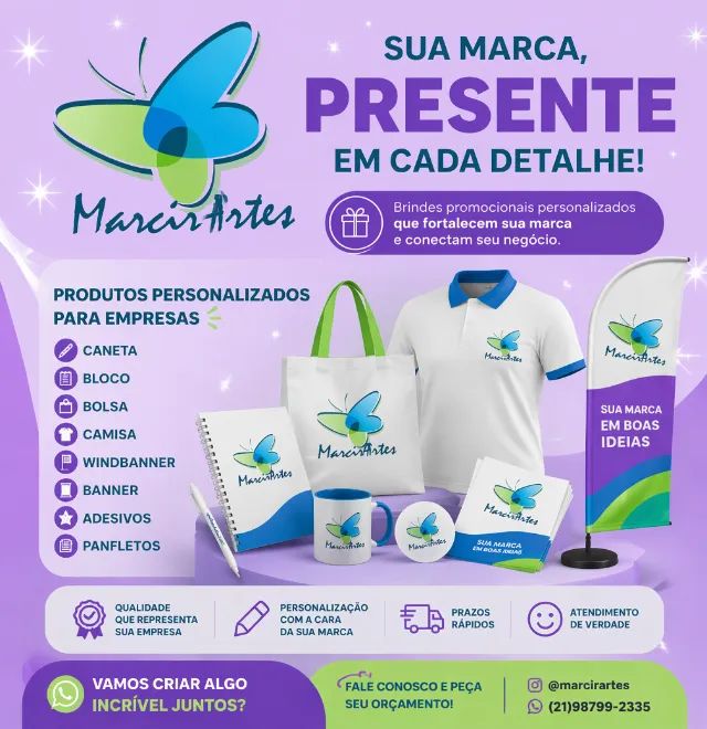 Material promocional de alto nível, transforme sua marca em um presente inesquecível