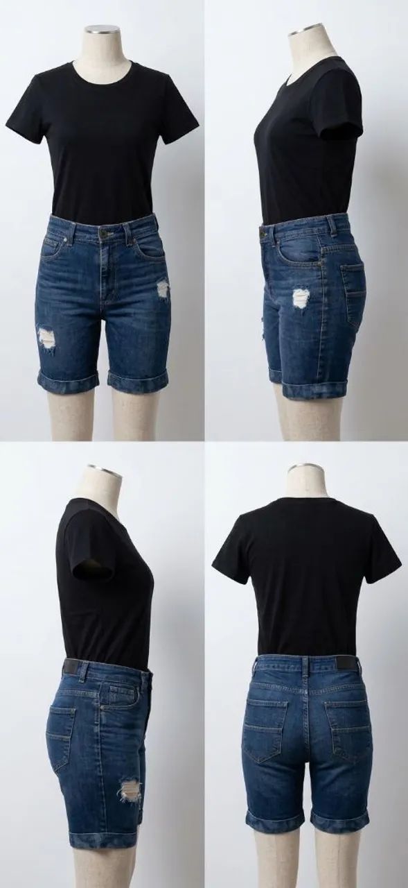 Bermuda jeans feminina.