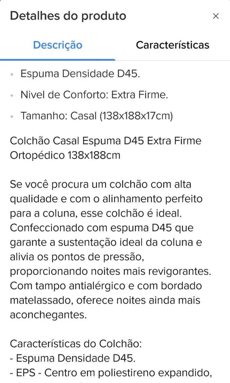 Colchão de Casal Ortopédico Espuma D45 - Foto 4