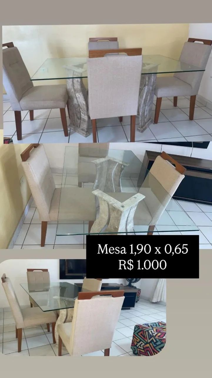 Mesa com 4 cadeiras