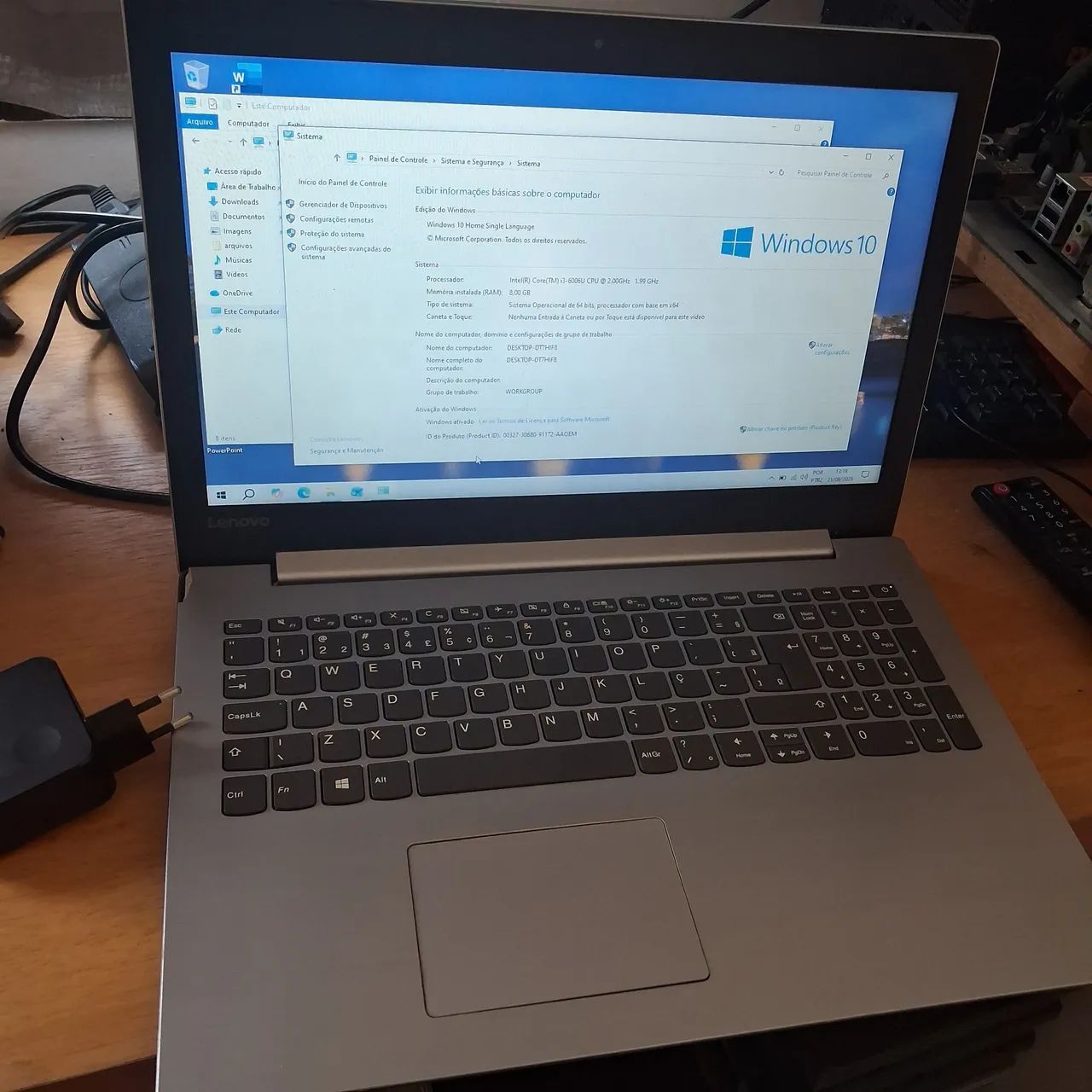 Notebook Lenovo i3 6006u 8gb 500gb ssd Windows 10 
