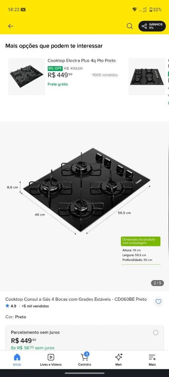Cooktop Consul 4 bocas  - Foto 3