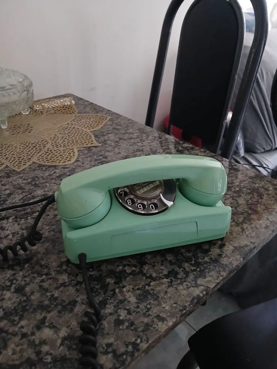   telefone fixo vintage Starlite verde-claro - Foto 3