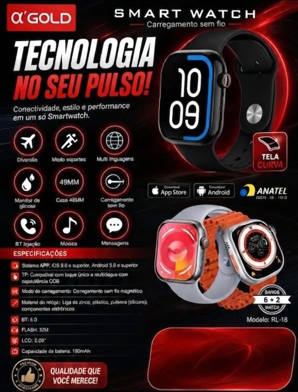 Smartwatch agold 2 pelo preço de 1