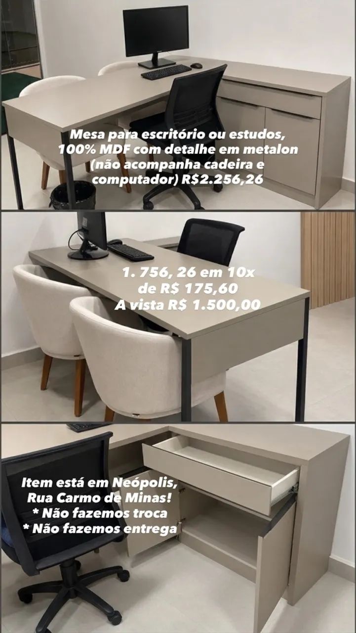 Mesa de trabalho ou estudos 