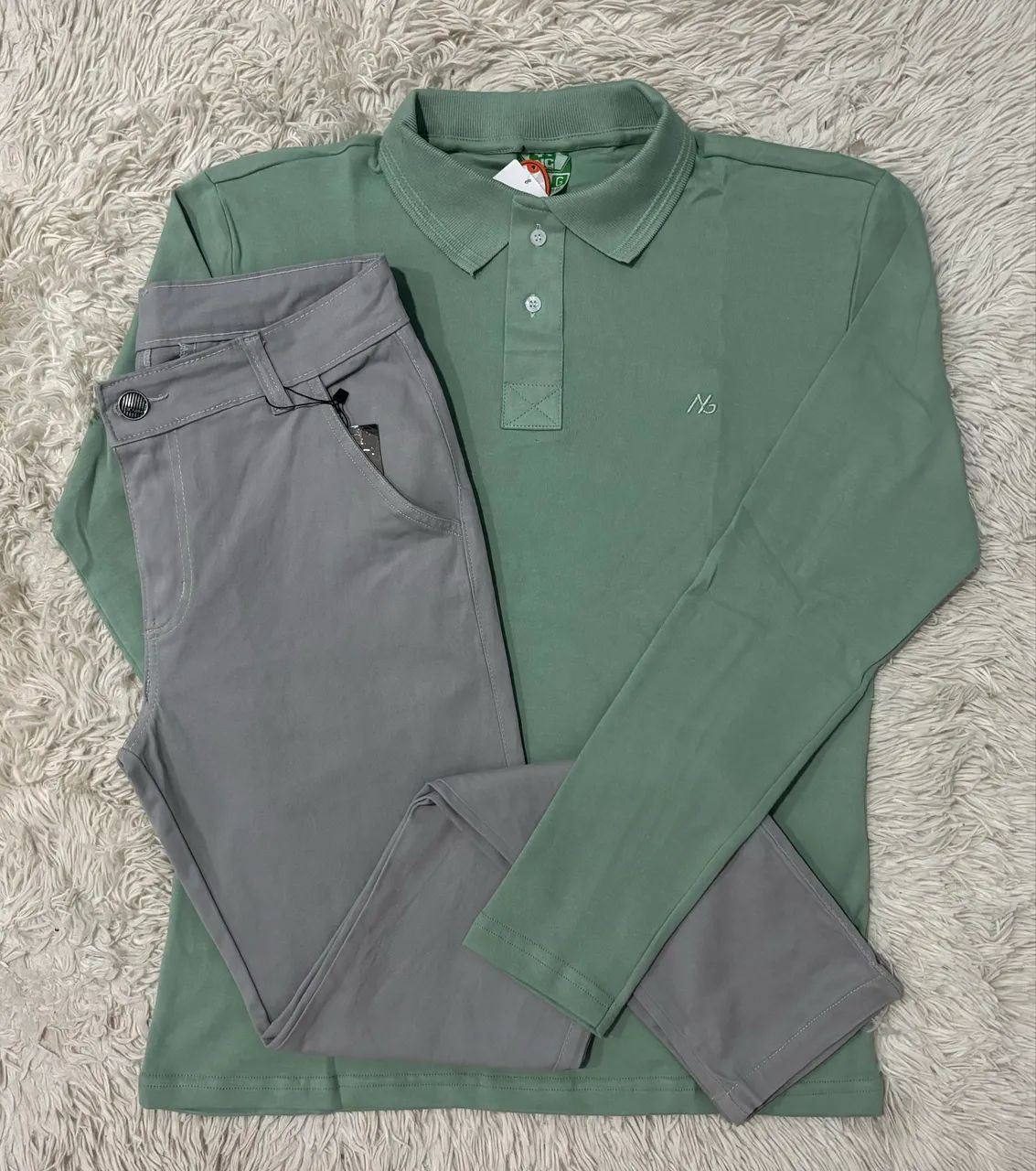 Kit Camisa Polo e Calça Sarja 