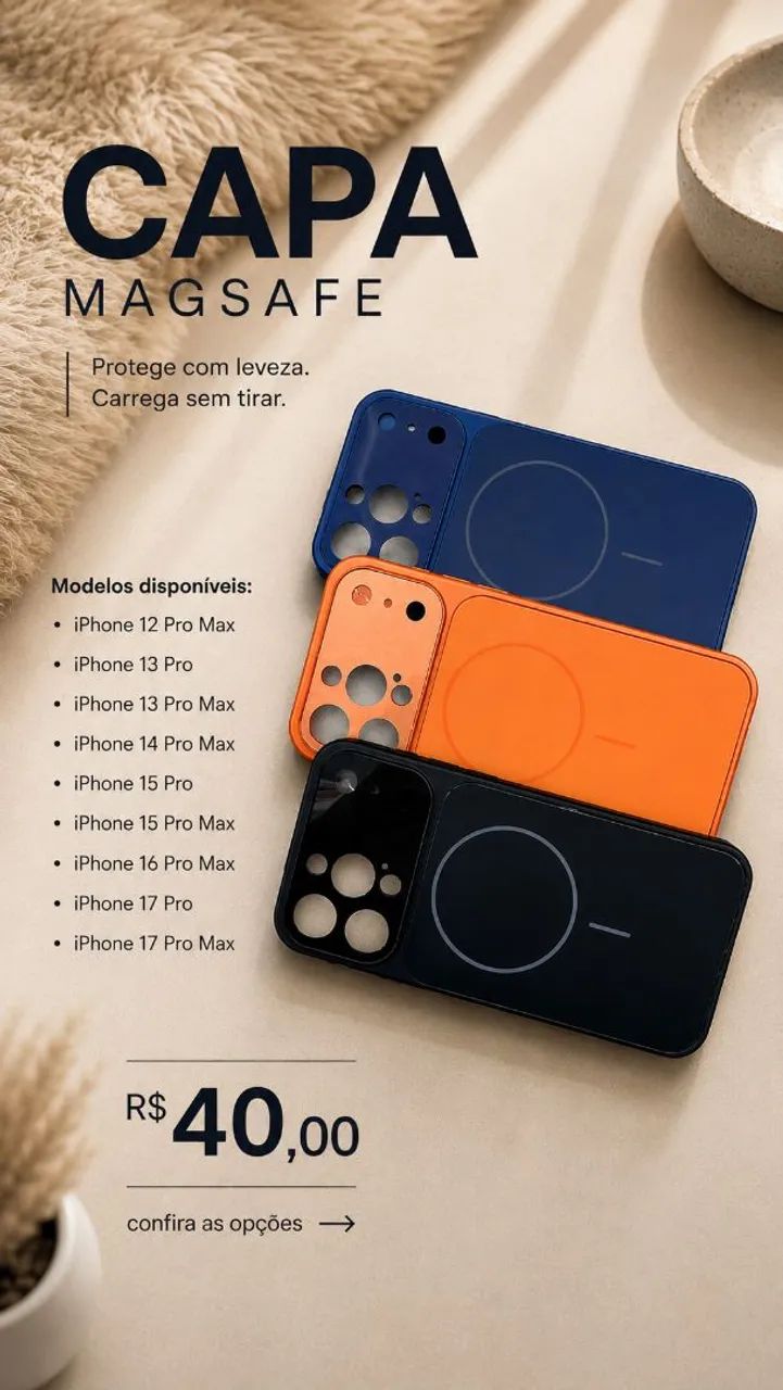 Case Capa Capinha MagSafe iPhone 