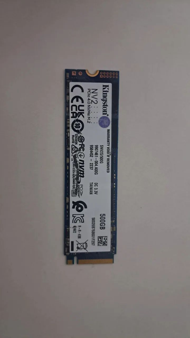 Vendo SSD NVME 2 KINGSTON 500GB . 