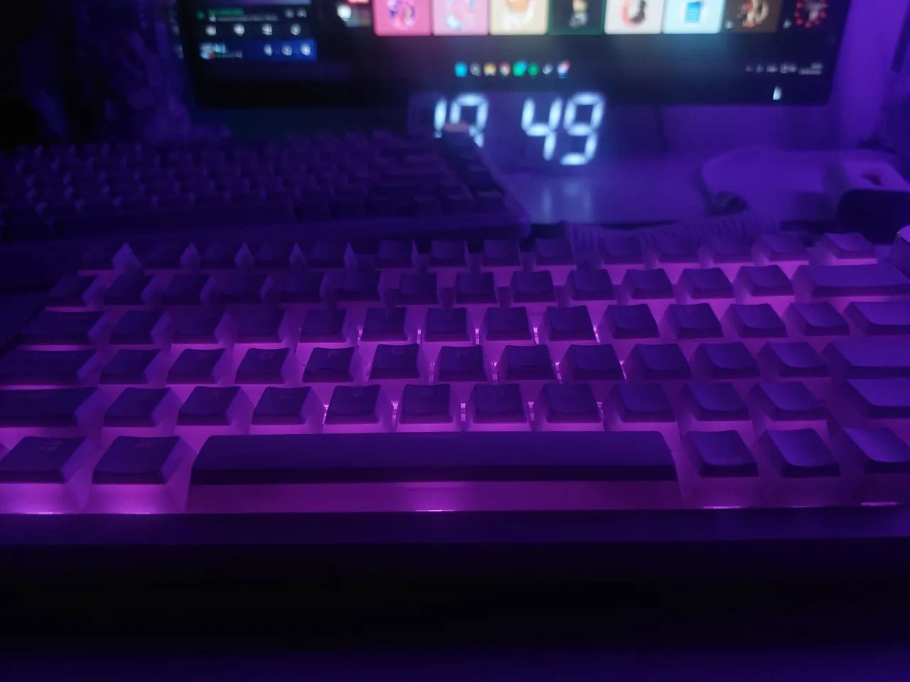 Keycaps pudding brancas PBT OEM 130 unidades