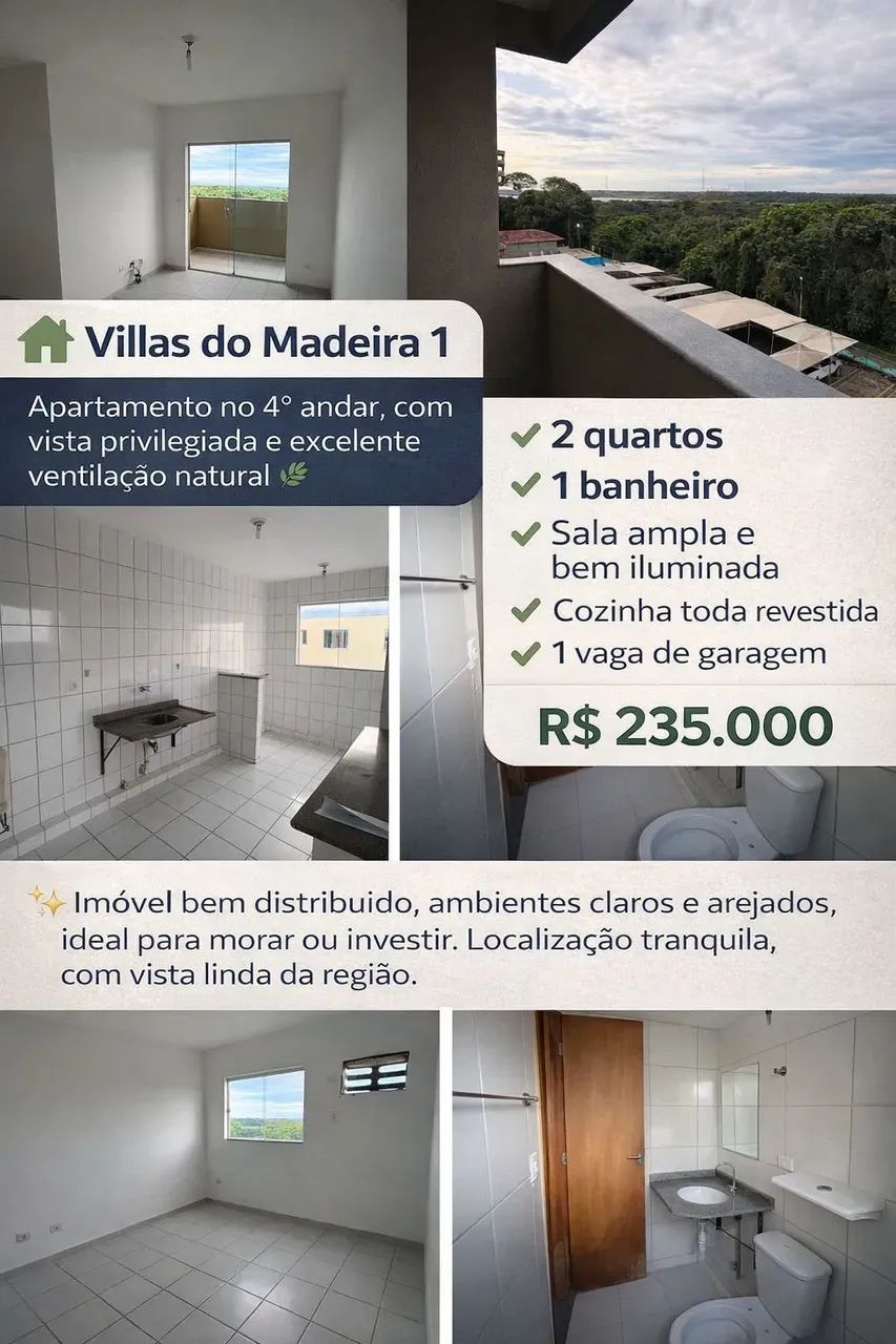 Condomínio Villas do Madeira I no 4° andar apto a Financiar - Foto 3