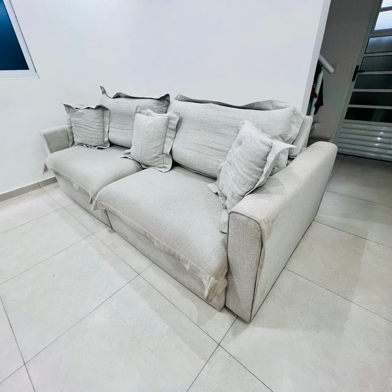 Sofá retrátil de linho - Foto 2