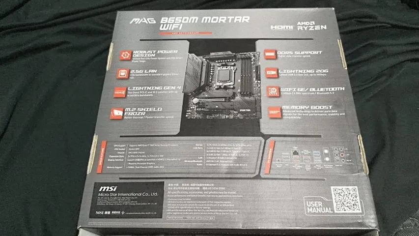 Placa-Mãe B650M MSI MAG Mortar Wi-Fi, AMD AM5