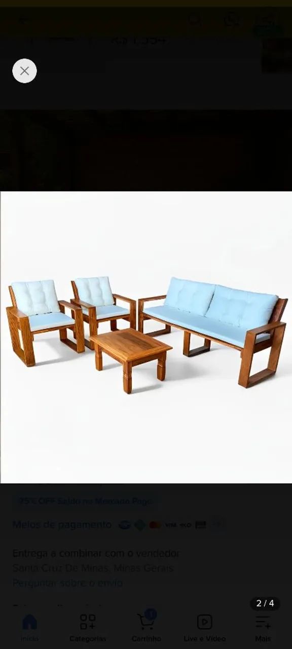 Conjunto de jardim 100% madeira de demolição  - Foto 2