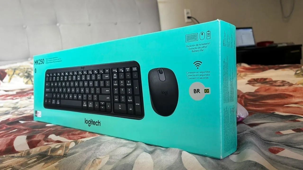 Combo Teclado E Mouse Sem Fio Logitech Mk250 