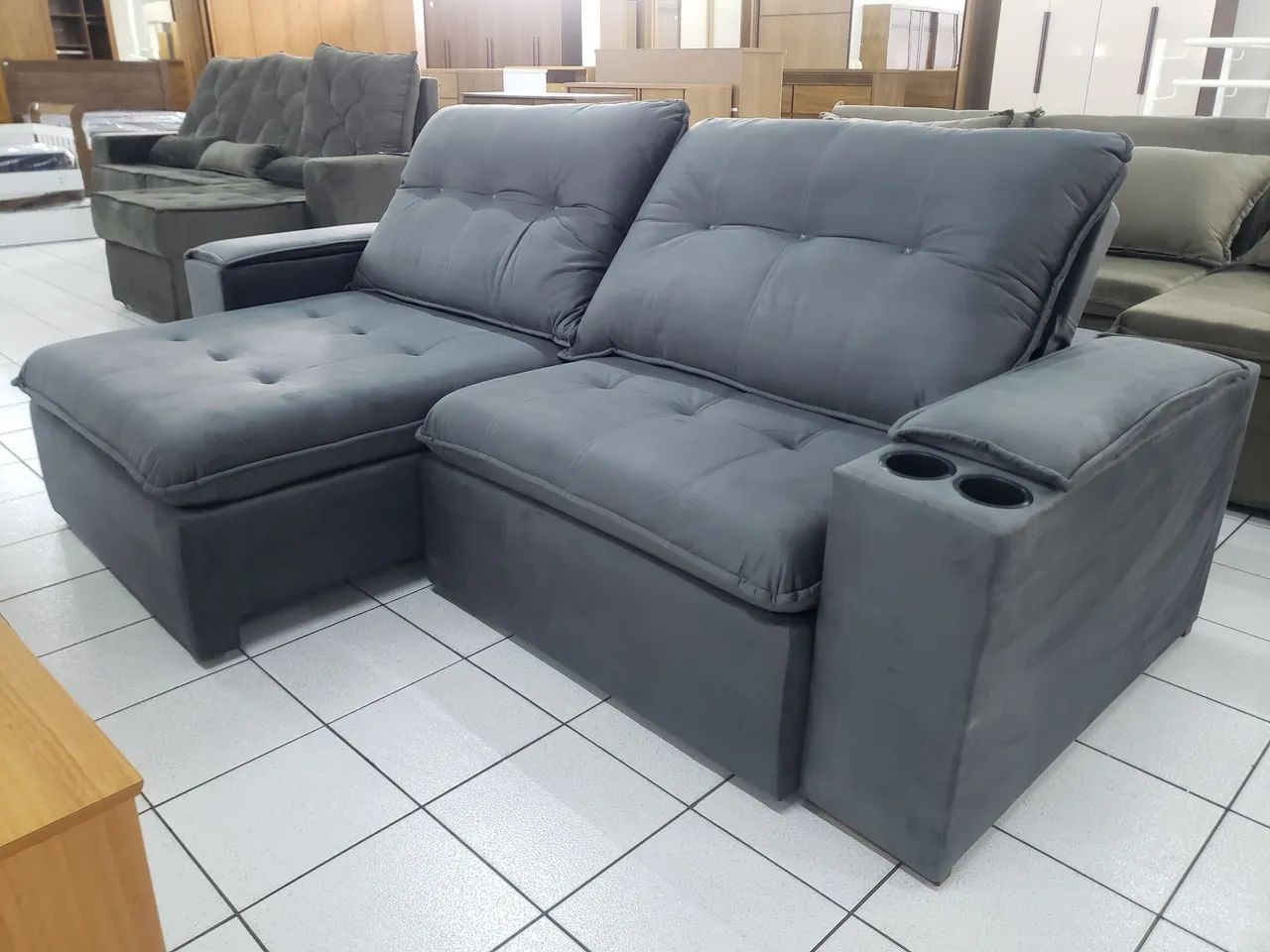 Sofá Retrátil e Reclináveis 2.90x1.80 Entregar em 24h  - Foto 3
