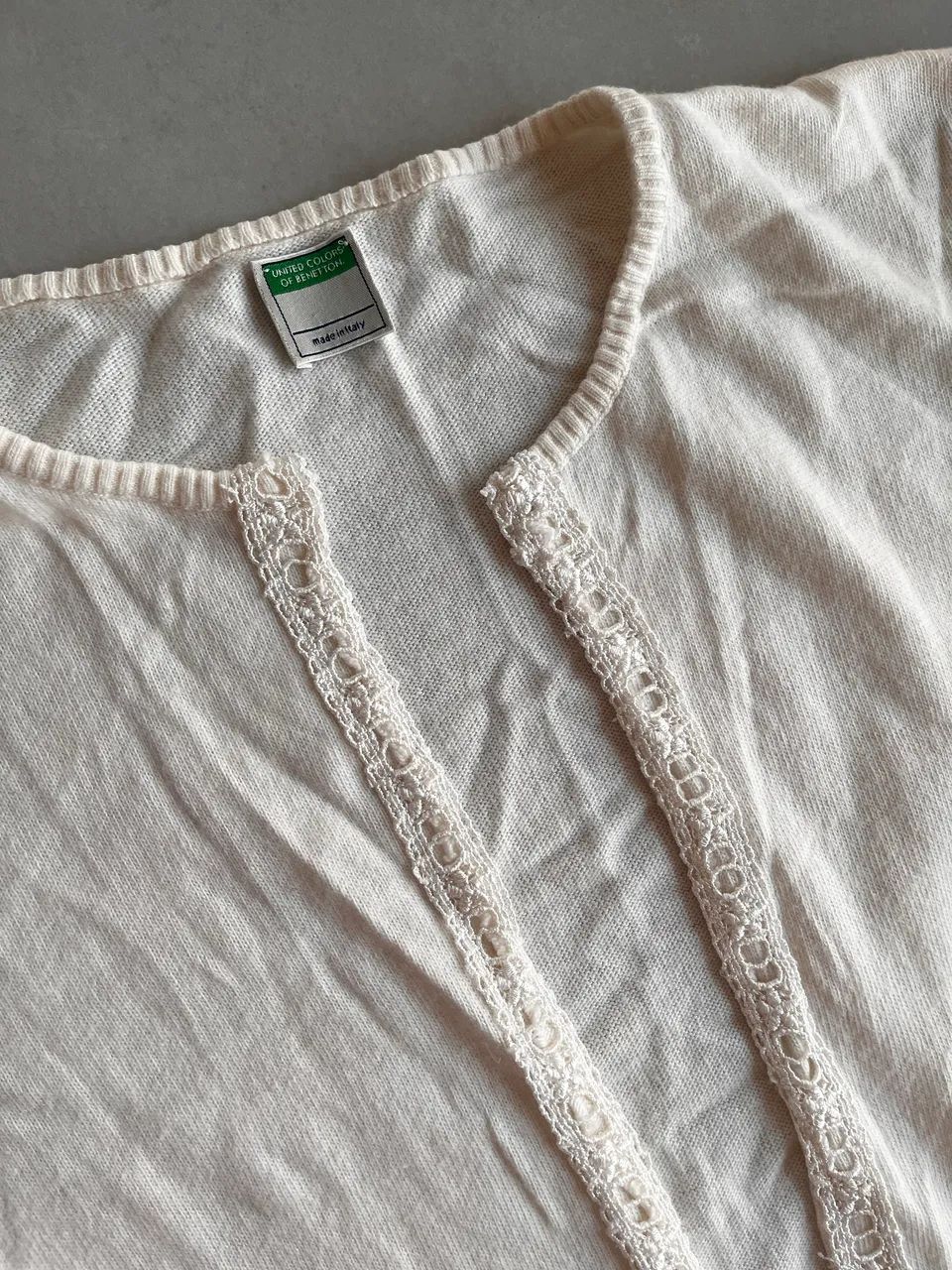 Cardigan Benetton bege M - Foto 5